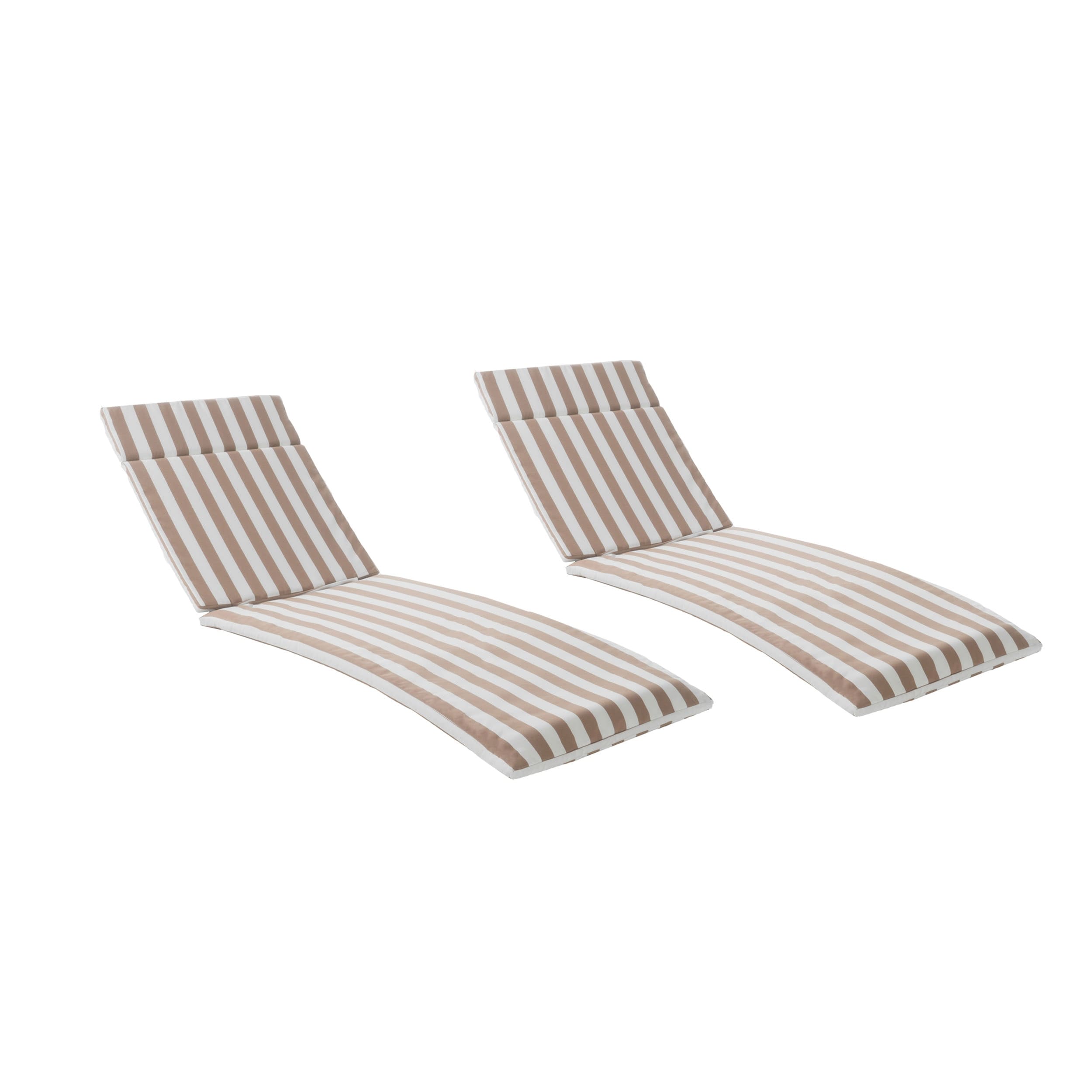 Ensemble de coussins d'extérieur Salem pour chaise longue - Coussins uniquement (lot de 2) par Christopher Knight Home - 79,25L x 27,50W x 1,50H