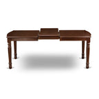 East West Furniture Ensemble de salle à manger composé d'une table rectangulaire en bois et de chaises rembourrées, acajou (options de pièces)
