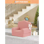 Canapé et fauteuil pour enfants 2-en-1 – Sofa en mousse pliable pour tout-petits