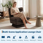 Fauteuil pivotant d'appoint moderne, fauteuil de salon 360°, coussin épais, rembourrage confortable, pour chambre, appartement, bureau