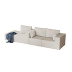 Canapé modulaire d'angle en velours côtelé 108.3 avec méridienne