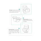 Fauteuil inclinable électrique avec fonction de levage pour personnes âgées, avec pochette latérale