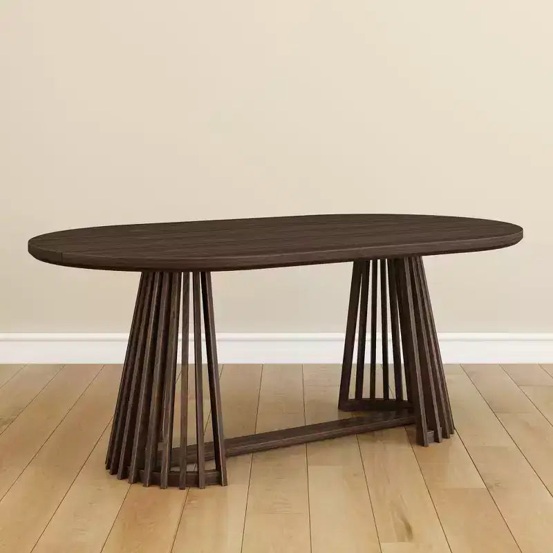 Table à manger rectangulaire 72 Lido Plank+Beam, table de cuisine minimaliste en bois massif pour 6 personnes