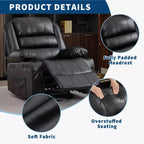 Fauteuil relax pivotant manuel à 360°, canapé planeur avec porte-gobelets et poches, fauteuil confortable pour la chambre de bébé, le salon et la chambre à coucher