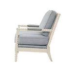 Fauteuil d'appoint Okak avec revêtement confortable, coussin amovible, cadre en bois massif, fauteuil de lecture classique et élégant pour salon, salle d'attente