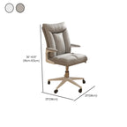 Chaise de bureau pivotante réglable en tissu blanc moderne