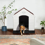 Niche pour chien en plastique BOSSIN, pour chiens de petite à grande taille, abri isolé intérieur/extérieur avec plancher surélevé