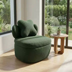 Fauteuil pivotant à 360° avec compartiment de rangement - Fauteuil de salon en velours moelleux pour salon, chambre, bureau - Vert