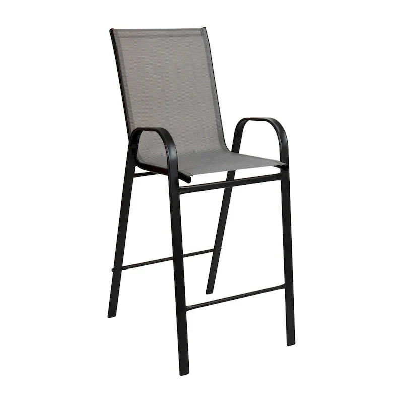 Lot de 4 tabourets de bar d'extérieur avec matériau Flex Comfort - Tabouret de terrasse