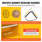 Armoire de sécurité pour produits inflammables, 12 gal, Armoire de stockage de liquides inflammables en acier laminé à froid, 16,9 x 16,9 x 22 po Antidéflagrante, Jaune