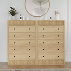 Coolmee Commode Haute 5 Tiroirs pour Chambre, Commode Cannelée de 80 cm de Large, Armoire de Rangement en Bois Moderne pour Chambre d'Enfant, Couloir, Salon