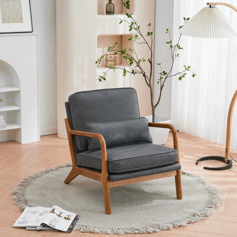Fauteuil d'appoint rembourré Mid-Century Modern