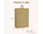 Commode haute en rotin de 79 cm, commode à 5 tiroirs pour chambre à coucher, commodes et chiffonniers, commode moderne pour chambre à coucher, salon, couloir
