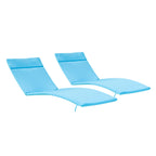 Ensemble de coussins d'extérieur Salem pour chaise longue - Coussins uniquement (lot de 2) par Christopher Knight Home - 79,25L x 27,50W x 1,50H