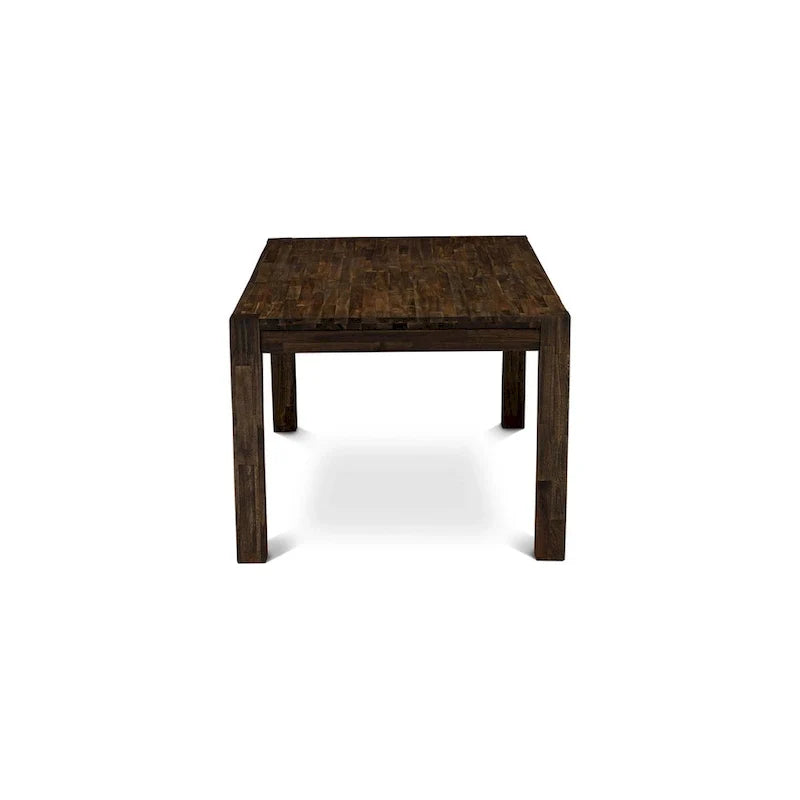 East West Furniture Ensemble de salle à manger composé d'une table rectangulaire et de chaises, Jacobean vieilli (Options de pièces)