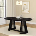 Table à manger rectangulaire 72 Lido Plank+Beam, table de cuisine minimaliste en bois massif pour 6 personnes