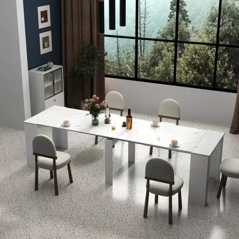 Console et table à manger extensible GDFStudio Lunelle en bois moderne