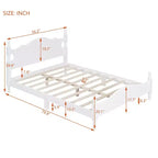 Cadre de lit plateforme en bois Queen Size Whisen, lit plateforme avec support à lattes en bois