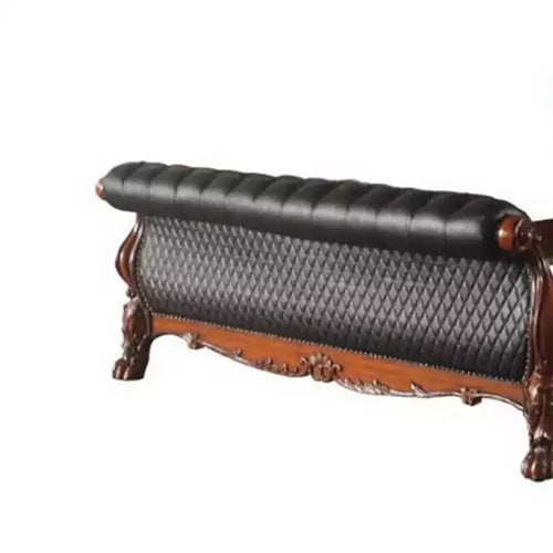 Lit Queen 103 Dresden en polyuréthane et chêne cerisier - Acme Furniture