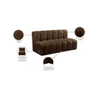 Meridian Furniture, Canapé modulable Arc en velours