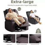 Fauteuil inclinable manuel, canapé inclinable en cuir PU, fauteuil moderne et confortable pour chambre ou salon, fauteuil inclinable en cuir pour adultes