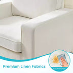 Mjkone Fauteuil pivotant moderne 360°, Fauteuil carré rembourré, Canapé simple confortable en chenille
