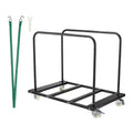 Chariot de transport pour table pliante, chariot de panneaux de cloison sèche robuste de 45,28 x 29,14 pouces, capacité de 1500 livres