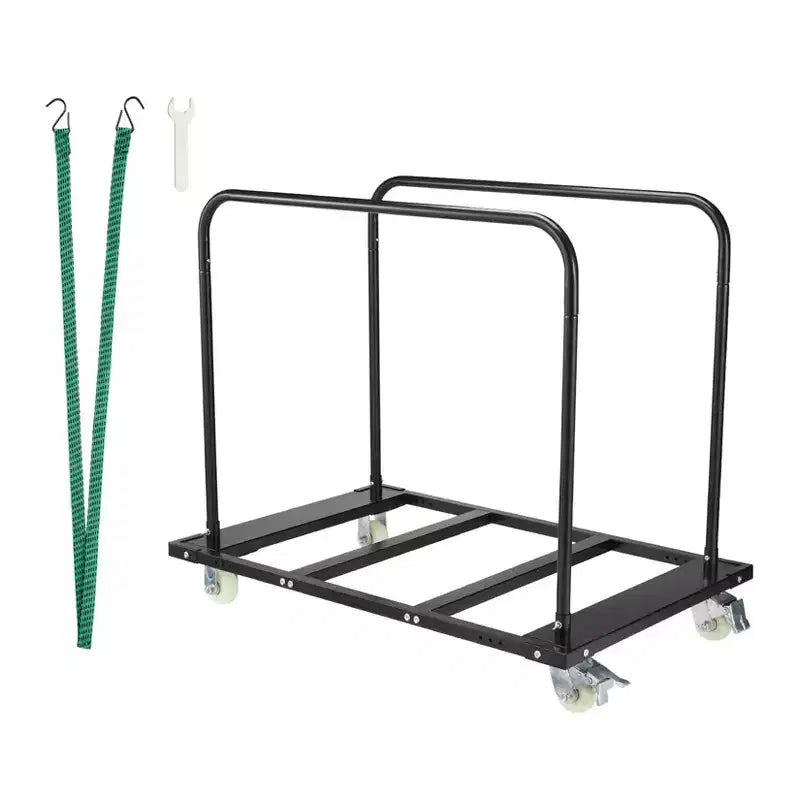 Chariot de transport pour table pliante, chariot de panneaux de cloison sèche robuste de 45,28 x 29,14 pouces, capacité de 1500 livres