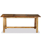 vidaXL Table à manger en bois de récupération multicolore grande style industriel