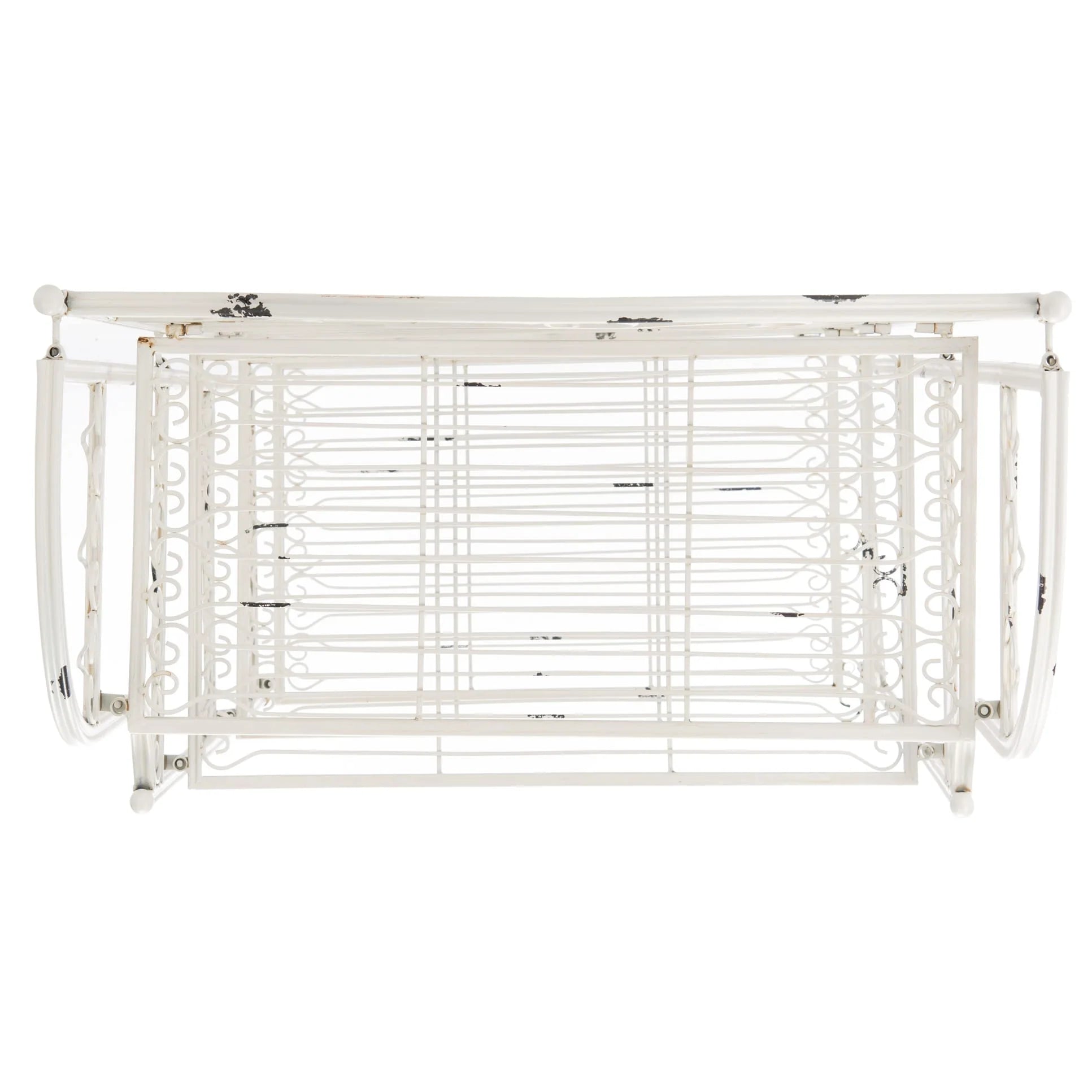 SAFAVIEH Bryn Étagère de boulanger d'extérieur victorienne en fer forgé à 4 niveaux - 63,5 cm l x 38,1 cm P x 160 cm H - 25L x 15P x 63H