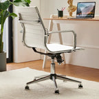 Chaise de bureau à dossier cannelé LUXMOD pour ordinateur et télétravail