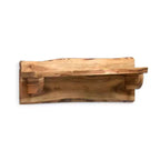 Tablette de cheminée en bois massif Live Edge Alpine Brun Naturel - Meubles Alaterre
