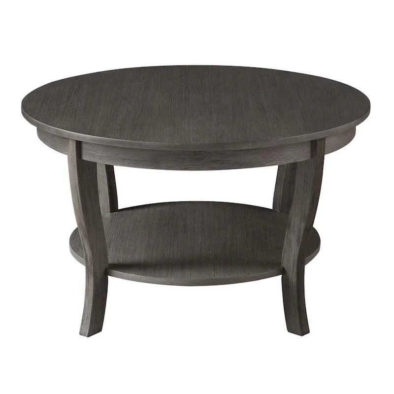 Table basse ronde avec étagère American Heritage de Convenience Concepts