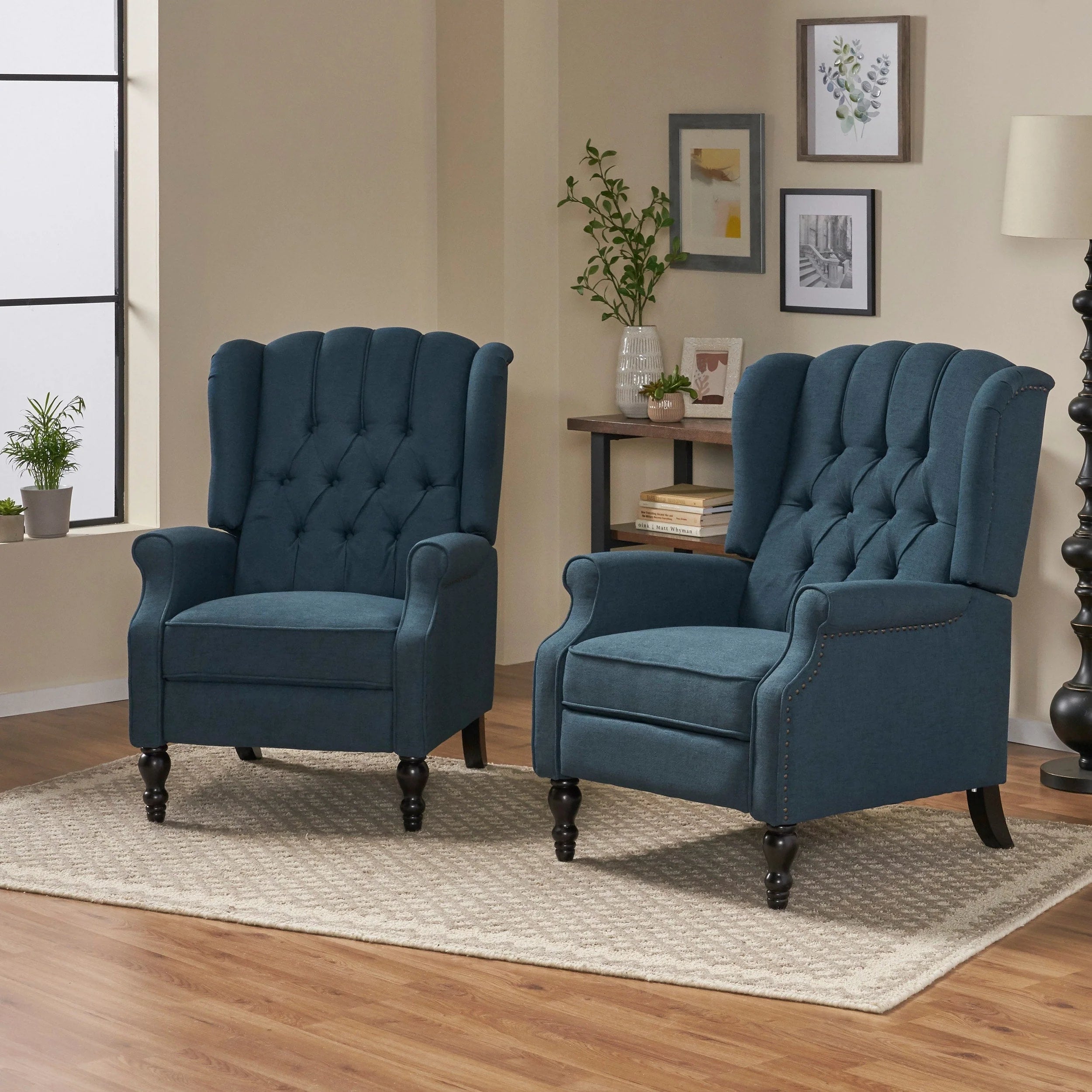 Fauteuils inclinables en tissu touffeté Walter (lot de 2) par Christopher Knight Home