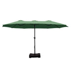 MAISON ARTS Grand Parasol Double Face de 4,5 m avec Base Incluse pour Patio