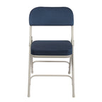 Chaise pliante de luxe matelassée en tissu de la collection Bernadine de Hampden Furnishings, lot de 2