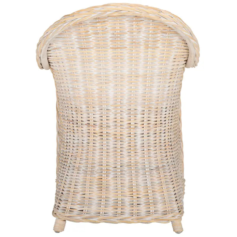 SAFAVIEH Sinja Fauteuil club en rotin jaune - 24 x 26 x 35 - 24x26x35H