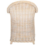 SAFAVIEH Sinja Fauteuil club en rotin jaune - 24 x 26 x 35 - 24x26x35H