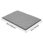 VEVOR Tapis Tatami Japonais, Matelas Tatami Pliable Taille Standard, Matelas Futon avec Sac de Rangement, Tapis de Sol 9 Couches, 203 x 137 x 8,9 cm, Gris