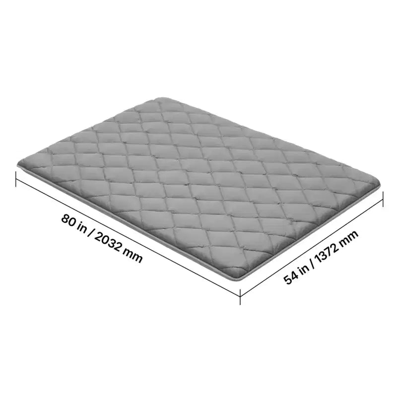 VEVOR Tapis Tatami Japonais, Matelas Tatami Pliable Taille Standard, Matelas Futon avec Sac de Rangement, Tapis de Sol 9 Couches, 203 x 137 x 8,9 cm, Gris