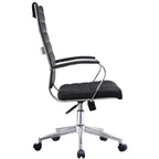 Chaise de bureau moderne haute avec dossier haut, en similicuir PU, pivotante, inclinable, réglable, avec coussin, modèle de designer, pour dirigeant