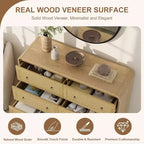 Commode à 6 tiroirs en rotin Acekool, commode moderne pour chambre à coucher, salon et couloir