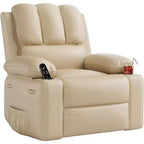 Fauteuil inclinable manuel, canapé inclinable en cuir PU, fauteuil moderne et confortable pour chambre ou salon, fauteuil inclinable en cuir pour adultes