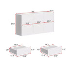 Famapy Commode Horizontale Minimaliste Moderne à 9 Tiroirs – Organiseur Spacieux pour Chambre/Salon