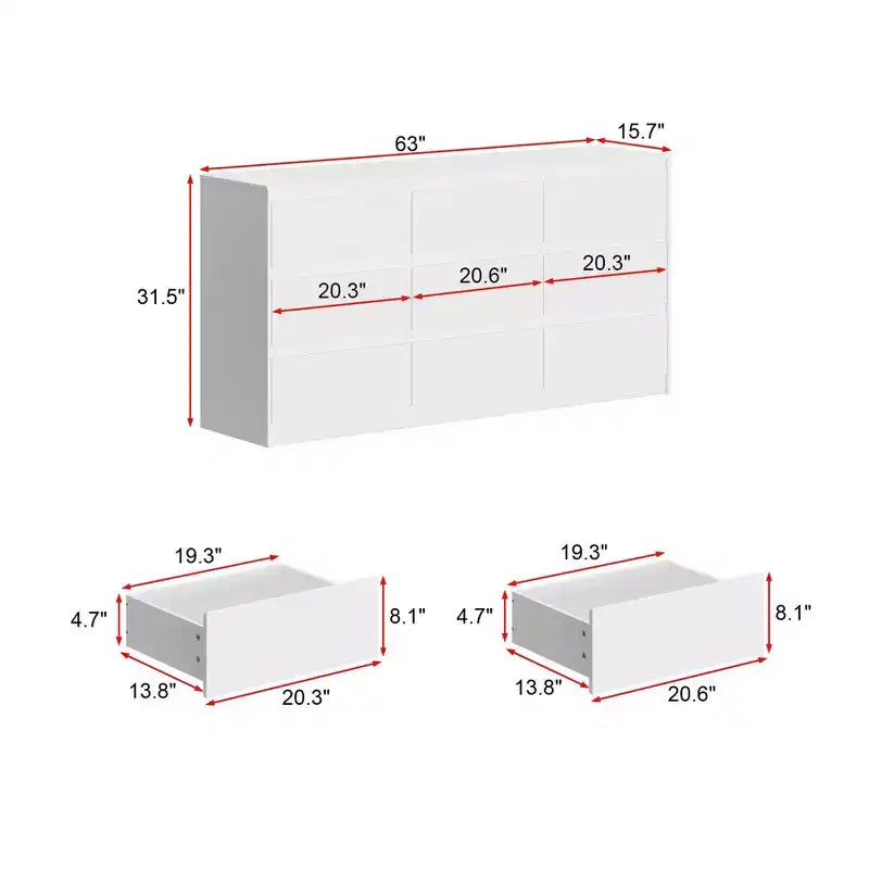Famapy Commode Horizontale Minimaliste Moderne à 9 Tiroirs – Organiseur Spacieux pour Chambre/Salon