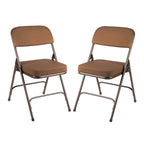 Chaise pliante de luxe matelassée en tissu de la collection Bernadine de Hampden Furnishings, lot de 2