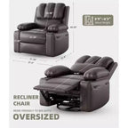Fauteuil inclinable manuel, canapé inclinable en cuir PU, fauteuil moderne et confortable pour chambre ou salon, fauteuil inclinable en cuir pour adultes