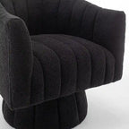 Fauteuil rond pivotant SEYNAR Modern Glam en velours
