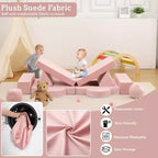 Canapé pour enfants 12 pièces, canapé de jeu modulaire pour enfants pour stimuler la créativité, canapé modulable, mobilier de chambre et de salle de jeux pour tout-petits, pour dormir et lire