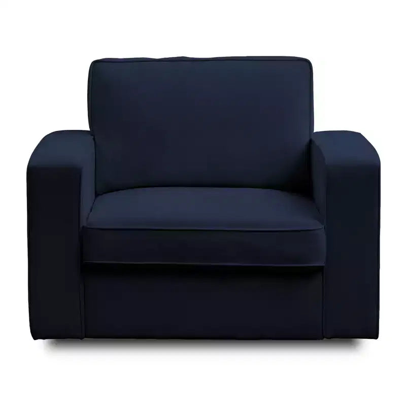 Mjkone Fauteuil pivotant moderne 360°, Fauteuil carré rembourré, Canapé simple confortable en chenille
